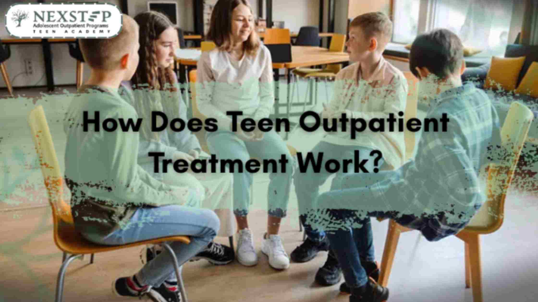 Teens sitting together in group therapy, symbolizing outpatient treatment that supports recovery while balancing daily life.